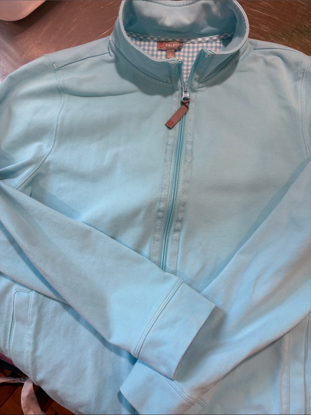 Talbots Sky Blue Full-Zip Jacket